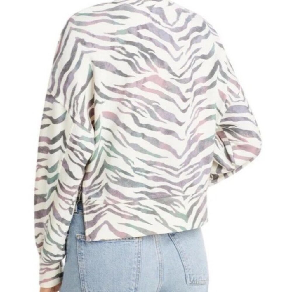 Rails Marlo Ivory Gradient Tiger Stripe Sweatshir… - image 2